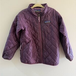 Patagonia Kids Quilted Plum Puffer Jacket